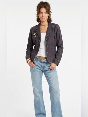 DKNY Jeans Y2K Blazer Style Jean Jacket